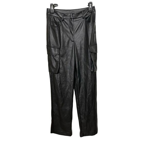 Generation Love Nate Vegan Leather Cargo Pants Black size XS - Picture 3 of 8